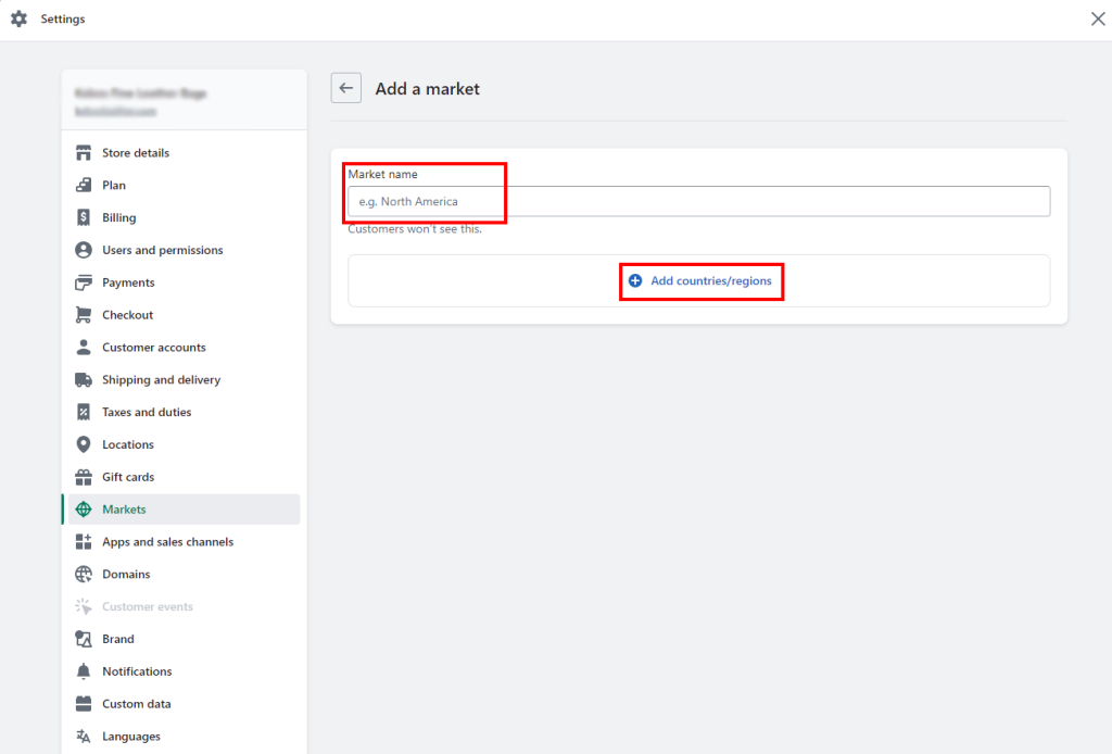 Shopify Add Market Shopify Add Market