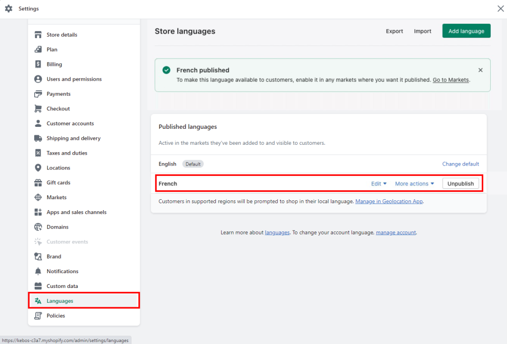 shopify store languages shopify store languages